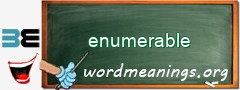 WordMeaning blackboard for enumerable